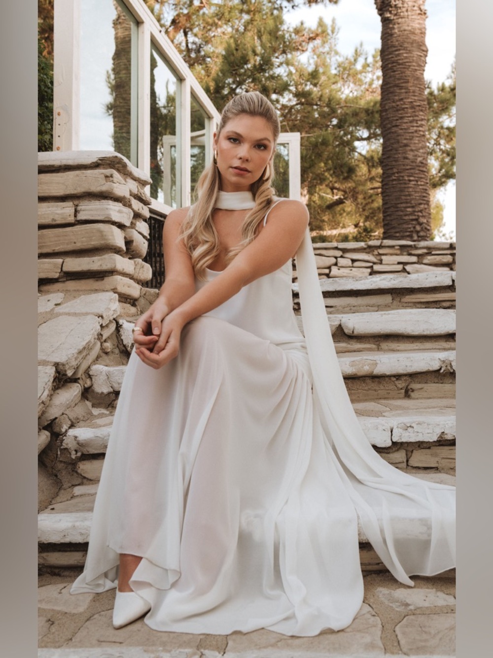 Show Me Your Mumu Dalia Maxi Dress size XL ivory white luxe satin nwot